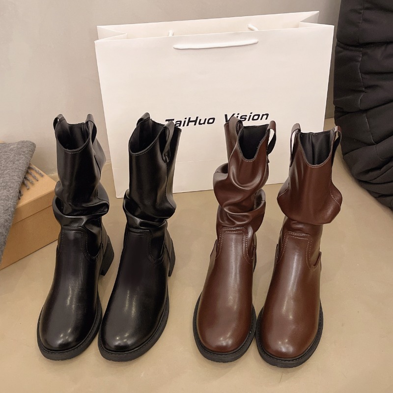 Street Fashion Winter 2025 - Kış yeni stil bol geniş topuklu