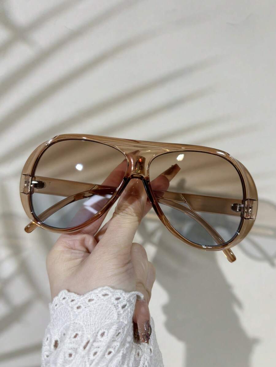 Street Fashion High End - Vintage Büyük Boy Kare Moda Gözlükleri,