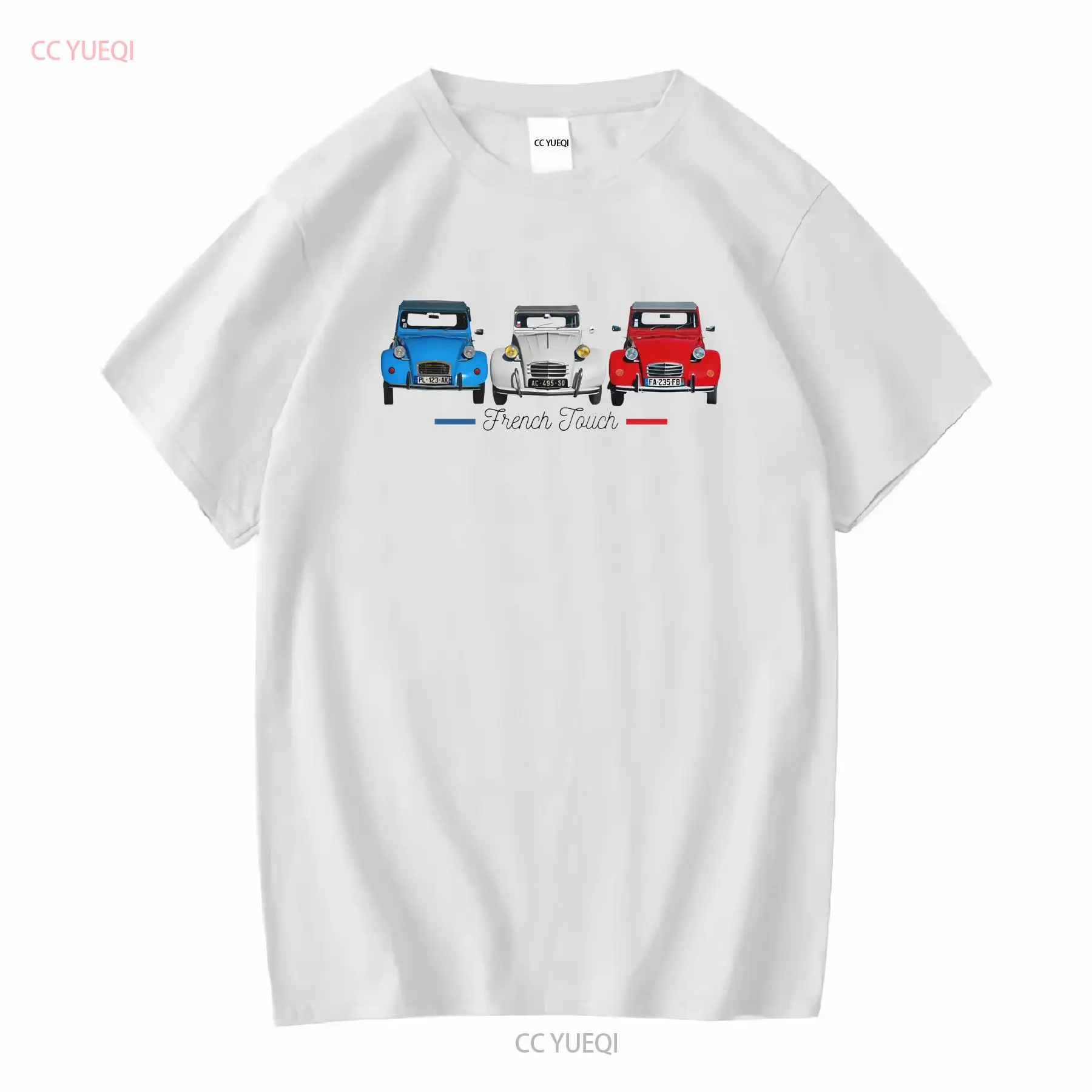 French Street Fashion - İki at 2 CV Tişört erkekler