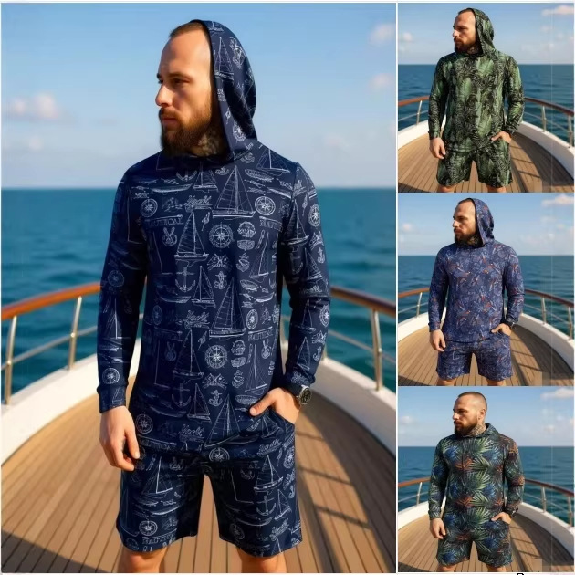 Street Summer Fashion - 2026 Yeni Kamuflaj Baskılı Unisex Kapüşonlu