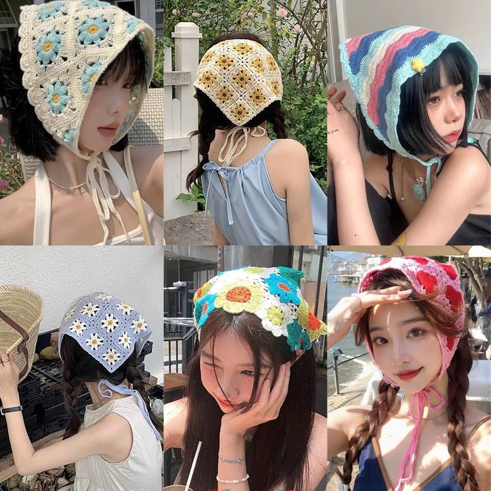 French Street Fashion - Tatlı fransız Pastoral tarzı üçgen kafa