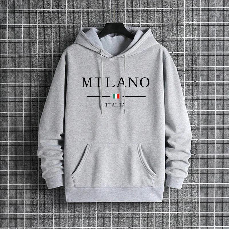 Street Fashion Of Milan - İtalya Milano Moda Erkek Kapüşonlu Sweatshirtleri