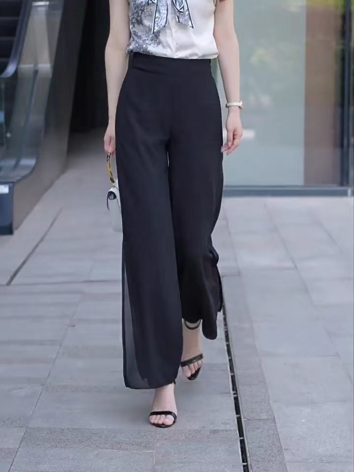 Yüksek Yarık Katı Siyah Gevşek - Fashion Street Yoga incelemesi ve fiyatı
