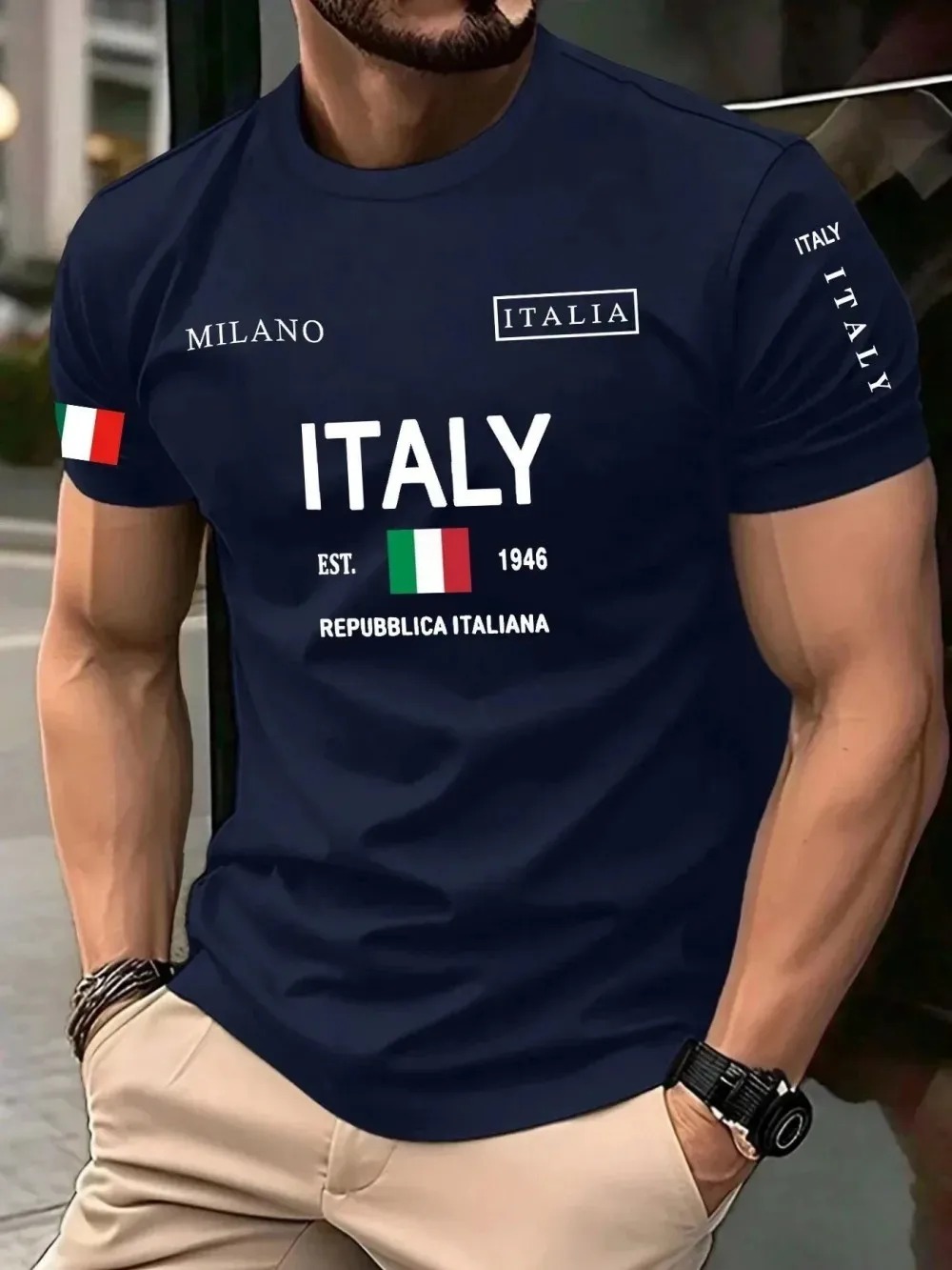 3D Baskı Avrupa Amerika Moda T - Street Fashion Of Milan incelemesi ve fiyatı