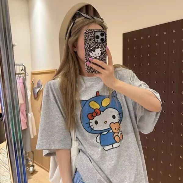 Kısa Kollu Hello Kitty Baskılı - Street Summer Fashion incelemesi ve fiyatı
