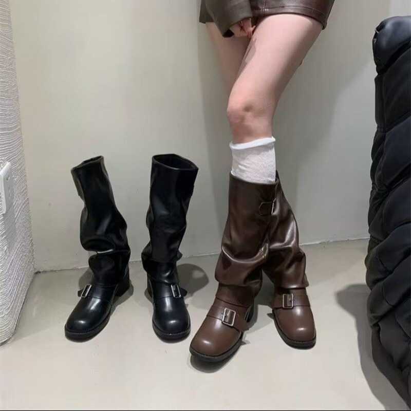 2025 Kadın Botları Diz Boyu Pl - Street Fashion Winter 2025 incelemesi ve fiyatı