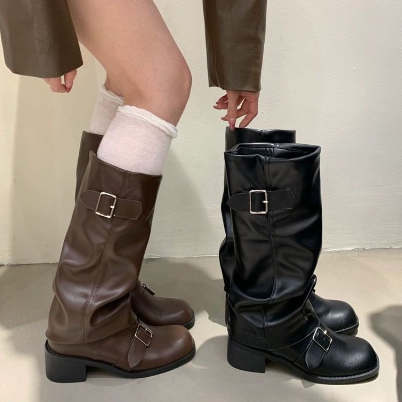 2025 Kadın Botları Diz Boyu Pl - Street Fashion Winter 2025 incelemesi ve fiyatı