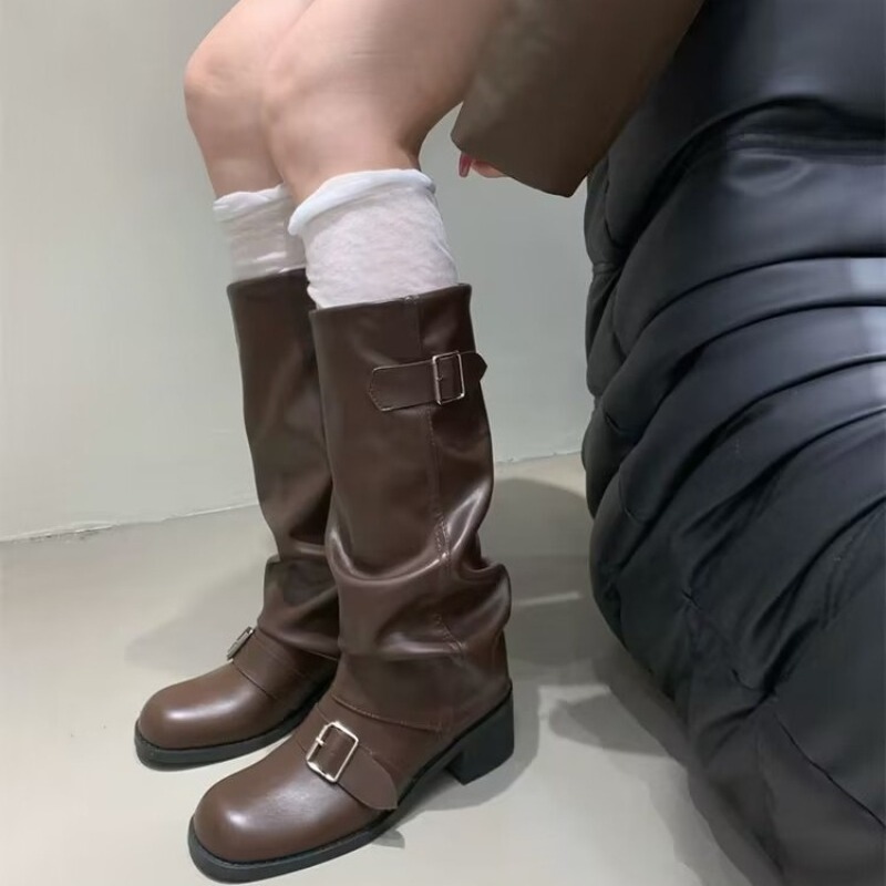 2025 Kadın Botları Diz Boyu Pl - Street Fashion Winter 2025 incelemesi ve fiyatı